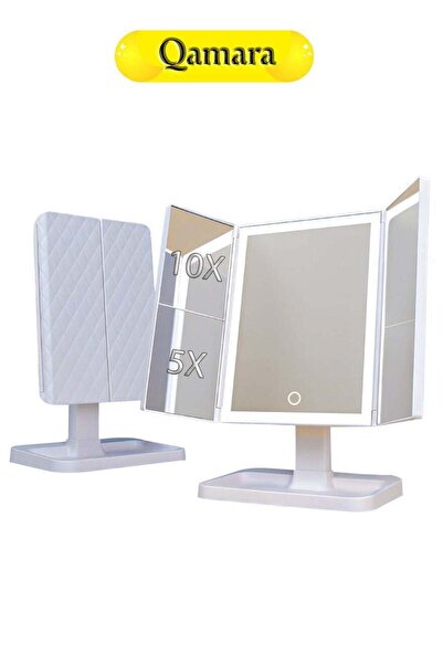 QAMARA Makeup Mirror with LED Lighting and Magnification.