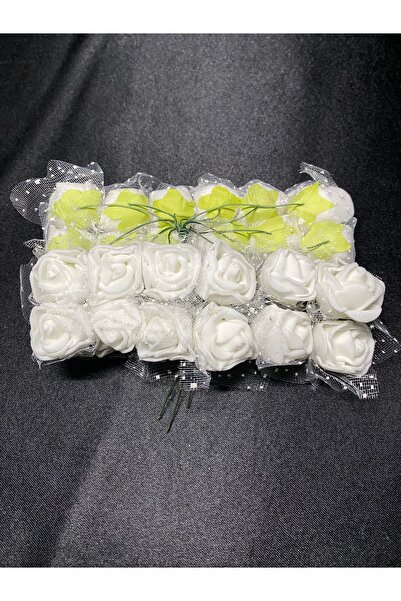 Massaltay زهور صناعية من اللاتكس باللون الأبيض المنقطة، 2 حزمة |   سلة الحناء...