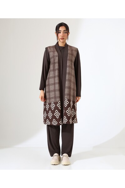 Fi'l Arz Fashion Cotton Knitted Vest Three Piece Set