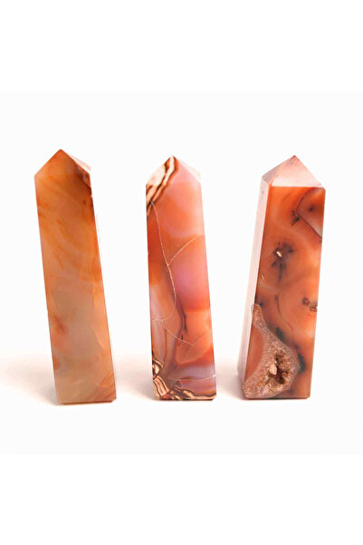 craftmystic Turn Carneol cu ​​4 laturi 8-9 cm - Energie, curaj și prosperitate