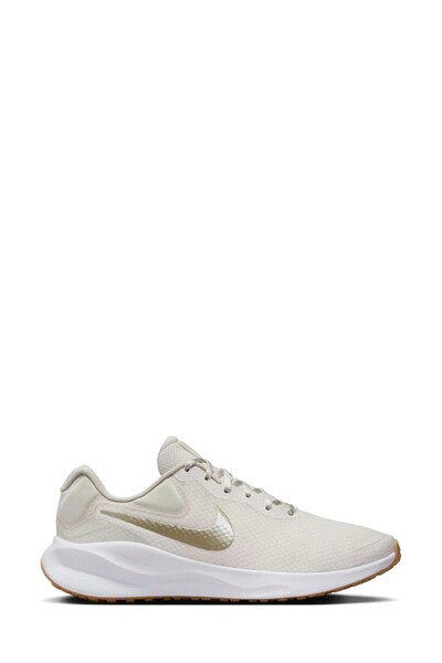 Nike W REVOLUTION 7 Krem Kadın Koşu Ayakkabısı Dar Kalıp