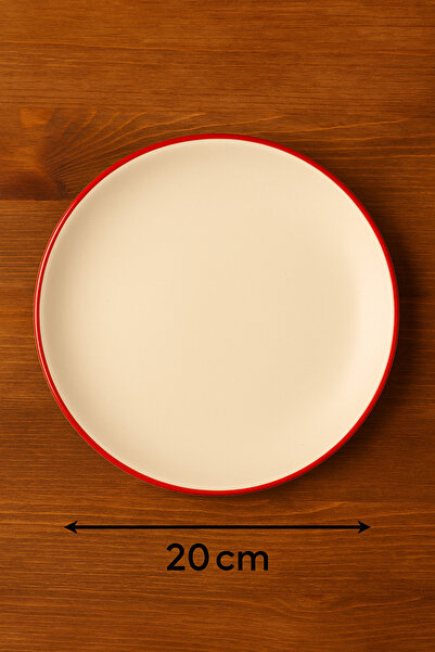 M'art Home Sesamos 6 lı Pasta Seti- 20 Cm. Petrol Kırmızı