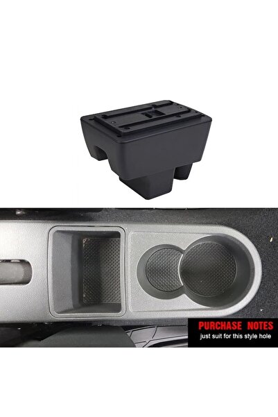 CarJoy Armrest Center Console Organizer for Skoda Rapid 2013-2018, Black Leather