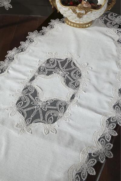 Çeyiz Diyarı Firdevs Salon Set 5 Pieces Cream