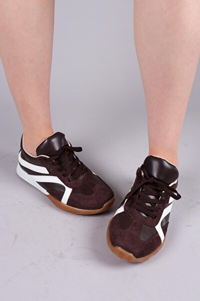 Birikon Orsa Skin Suede Paneled Sneakers Brown
