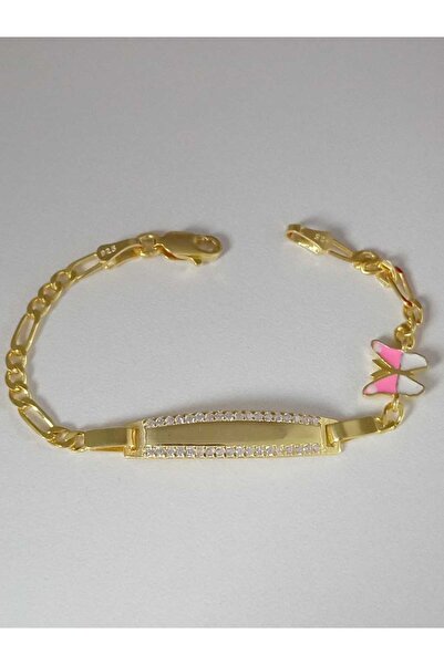 IAMIRA Bratara copil fluture roz
