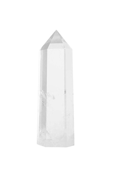 craftmystic Turn de cristal semiprețios vindecător hexagonal din cuarț transparent - Obelisc 10 cm înălțime