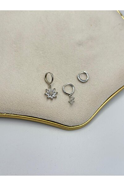 MyladyAccessoriess Papatya Set Earrings (Steel)