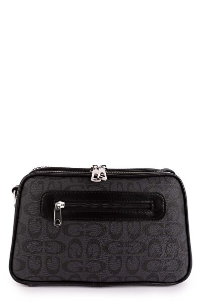 Gondol Γυναικεία καθημερινή τσάντα ώμου χιαστί gp.1327 Γκρι Τυπογραφία