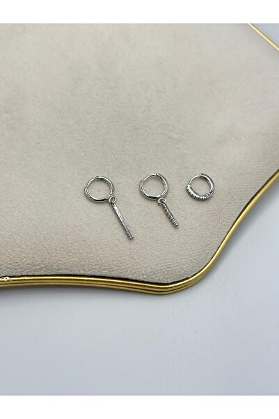 MyladyAccessoriess Stick Set Earrings (Steel)