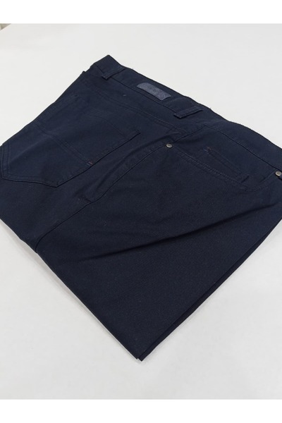 RATEKS Plus Size Denim Pocketed Wide Fit Seasonal Men's Pants Navy Blue