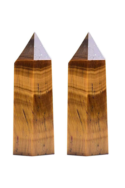 craftmystic Set de 2 turnuri hexagonale din cristale semiprețioase vindecătoa...