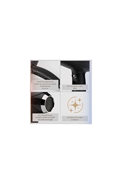 BABYLİSS Turbo Smooth D572DE Hair Dryer, 2200W, Ionic Anti-Frizz, 3 Temps, 2 Speeds, Black