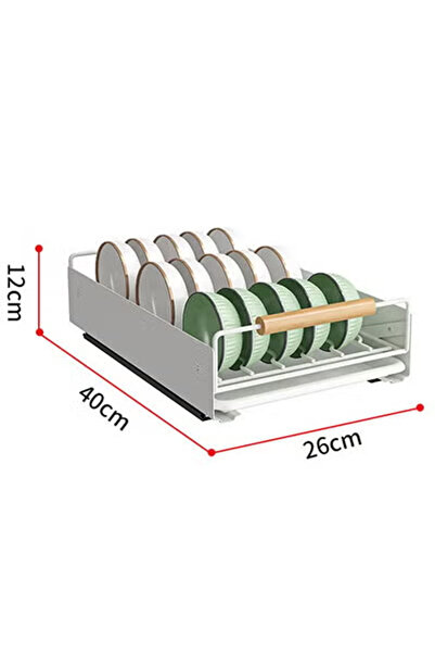 KEKE Built In Pull Out Bowl Storage Rack Drawer Style Organizer for Kitchen Cabinet