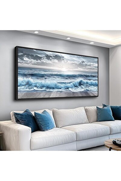 ALAYRA International لوحة فنية جدارية جميلة بإطار كبير من القماش مقاس 60×120 ...