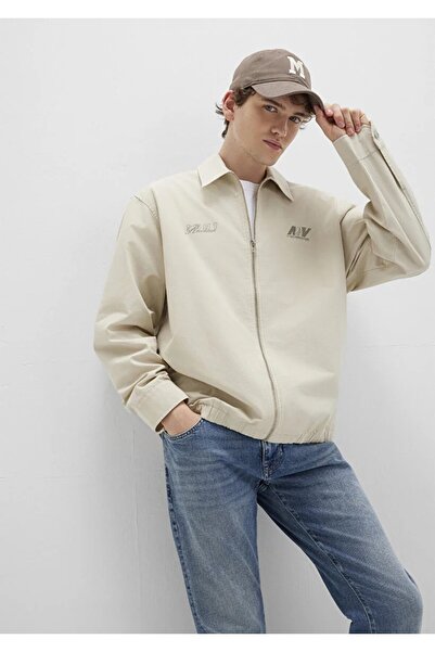 Mavi Ανδρικό πουκάμισο με φερμουάρ Bone White Shirt 0211690-70065-Std