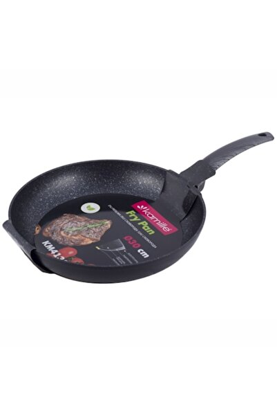 Kamille Universal Frying Pan, Kamille, Aluminum, Marble Coating, 30 cm, Black