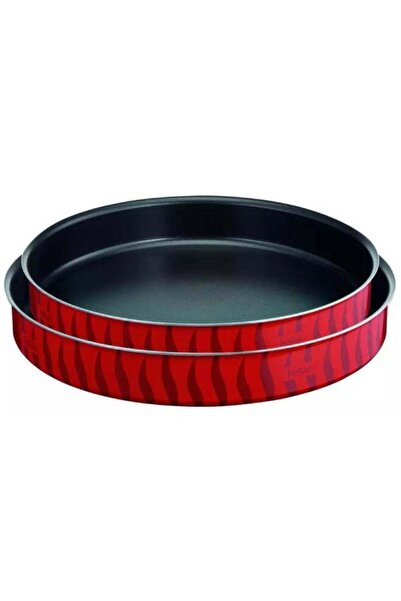 TEFAL , Round Oven Tray Set Red 28 / 30cm