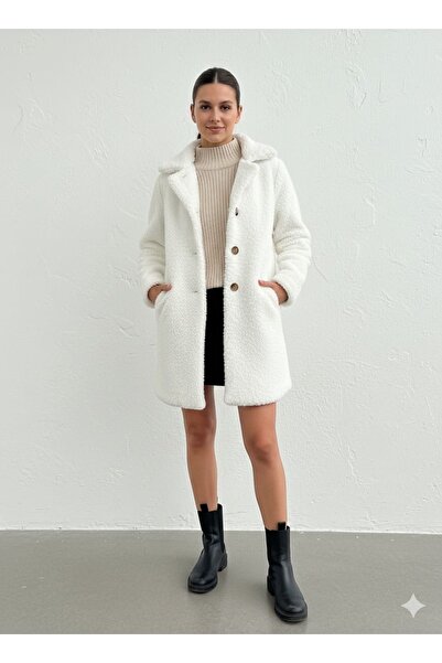 Kırmızı iz Peluş mont kışlık trent mont