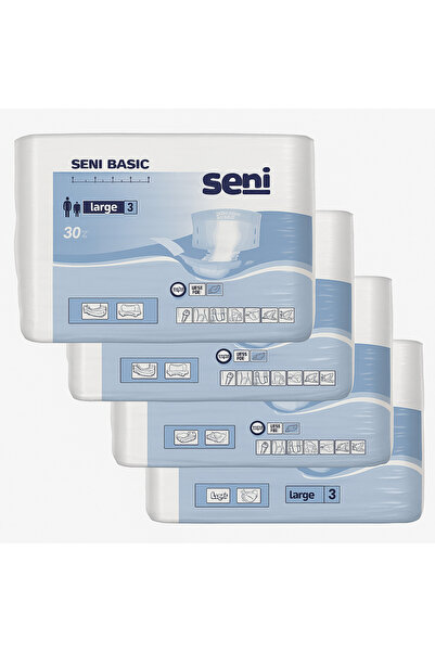 Seni Pachet 4 x Scutece Basic L - 120 buc