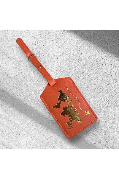 LEATHER SUITCASE LABEL WITH GILDING PRINT