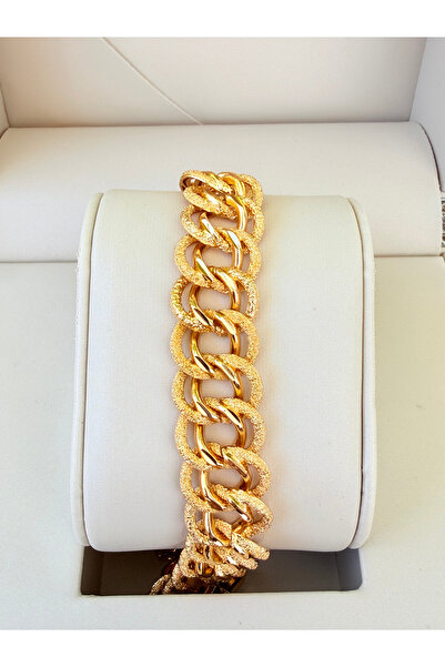 ATLASAKSESUARR 22 Ayar Altın Kaplama Kuyumcu Model Samanyolu Kalın Bileklik