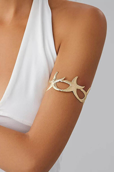 TAKIŞTIR Gold Color Star Figured Design Bracelet Arm Accessory
