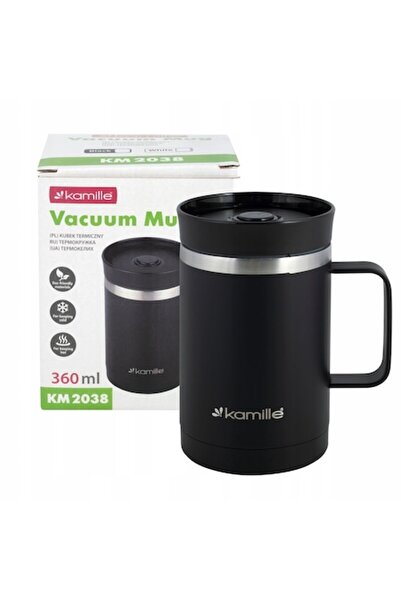 Kamille Thermos Mug KM-2038, stainless steel, 360ml, leakproof