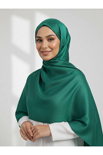 La Fien Tesettür Kadın Janjanlı Abiye Şal-Yeşil - 70x190cm