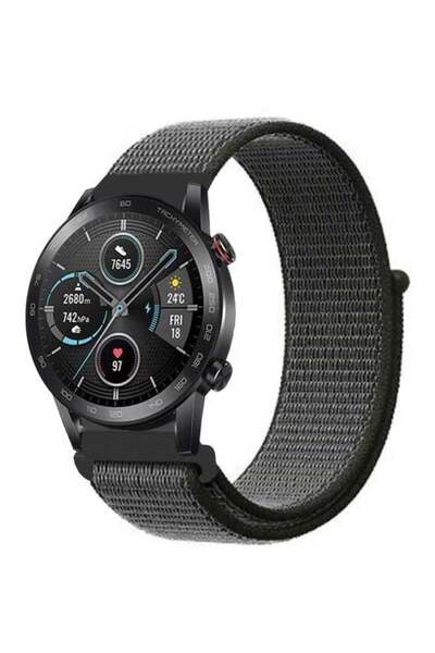 Promass سوار بديل لساعة هواوي هونور ماجيك واتش 2 46 مم، رمادي زيتوني غامق