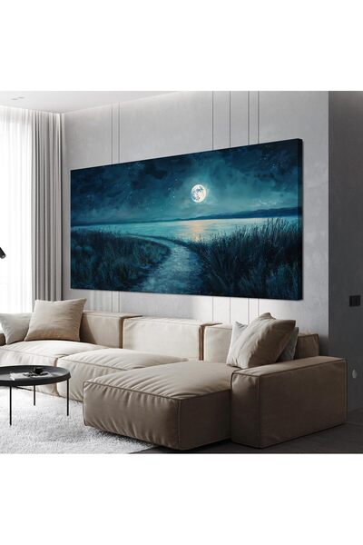 Emoda home Trove لوحة فنية جدارية مؤطرة لسماء مرصعة بالنجوم الساحلية (60 × 12...