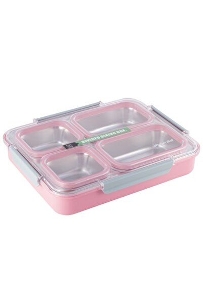 Kamille Cutie de prânz, 4 compartimente, Kamille, roz, 1800 ml