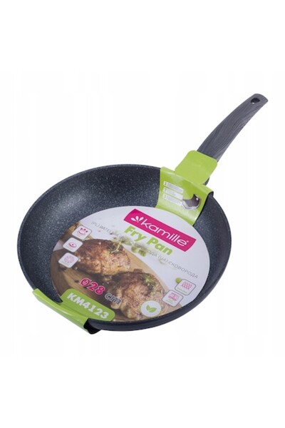 Kamille Tigaie de marmură de 28 cm, antiaderentă, rezistentă la zgârieturi, p...