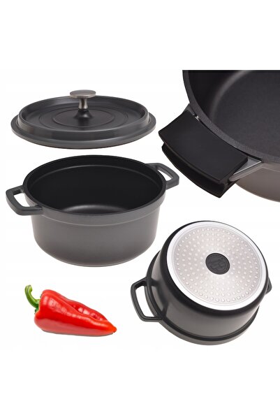 Kamille KM-4456 traditional pot, aluminum, non-stick, with lid, 2.5 L (20x9.5 cm), induction