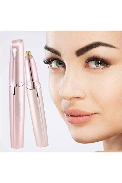 OEMN USB Rechargeable Eyebrow Trimmer, Rose Gold, 13 cm, ABS Material