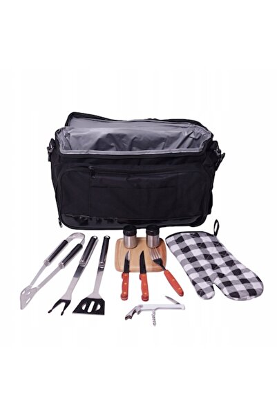 Kamille Set de tacâmuri pentru grătar cu geantă izotermă, 42x25x23 cm, 10,5 l, multicolor, 0719