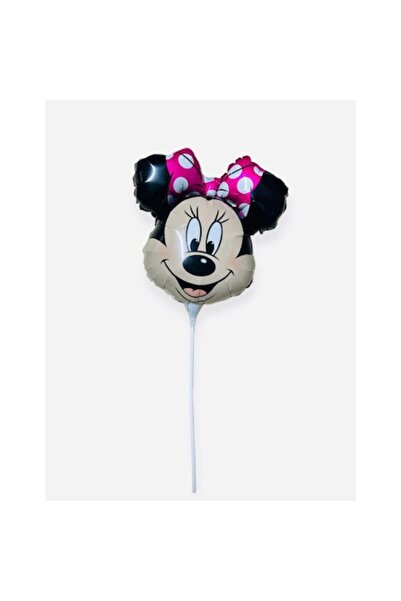Fabrilux Balon folie Minnie Mouse cu băț, 35 x 25 cm, roz și negru, accesoriu...