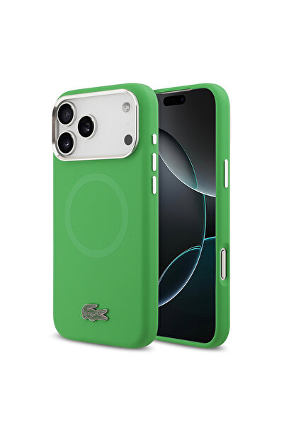 Lacoste iPhone 17 Pro Max Case Licensed M-Safeli Iconic Metal Camera Framed S...