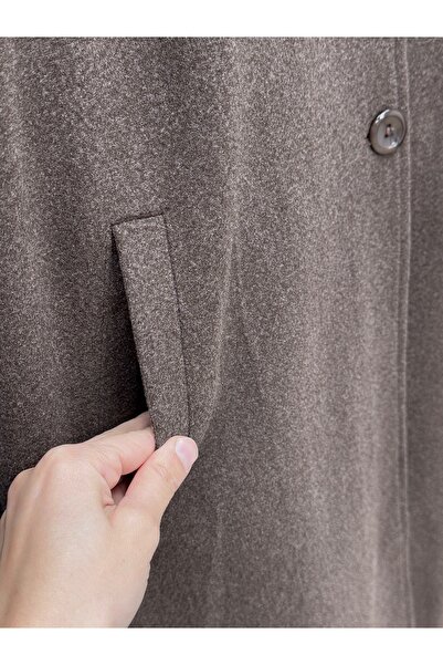 BENAHOLL Alisa Double Pocket Scarf Coat-En2200 Brown