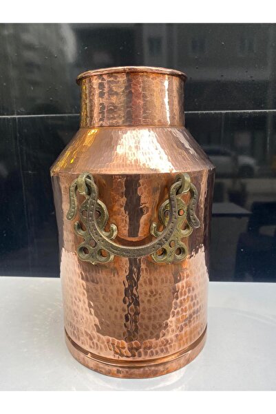 LüksAksesuar Kulplu Bakır Sütlük Bakır Saksı bakır Aksesuar