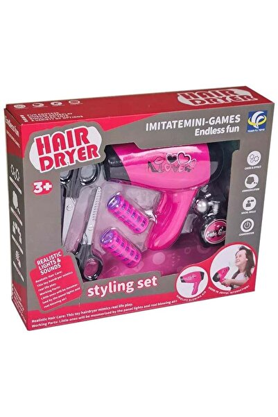 TOY GARDEN 17-Piece Kids Hair Salon Toy Set - Realistic Pretend Play