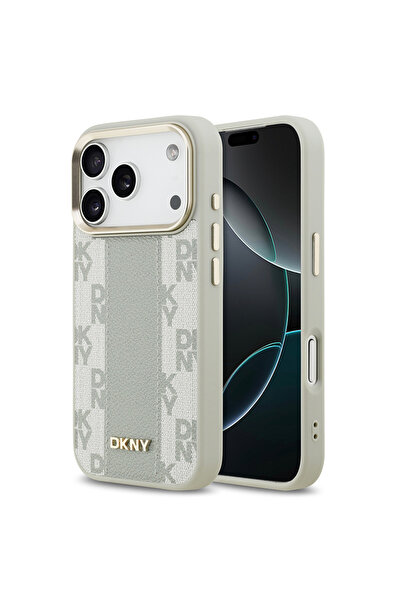 Dkny iPhone 17 Pro Uyumlu Kılıf Orjinal Lisanslı M-safeli 3D Yazılı Checkered...