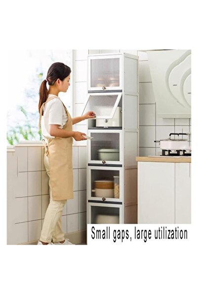 KEKE 3 Tier Multifunctional Kitchen & Bathroom Ultra-Narrow Bathroom Gap Storage Cabinet Rack