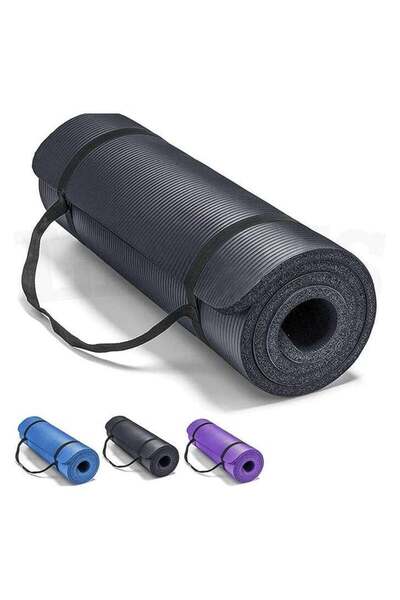 Promass سجادة يوغا غير قابلة للانزلاق مع حزام، سجادة تمارين سمكها 10 مم