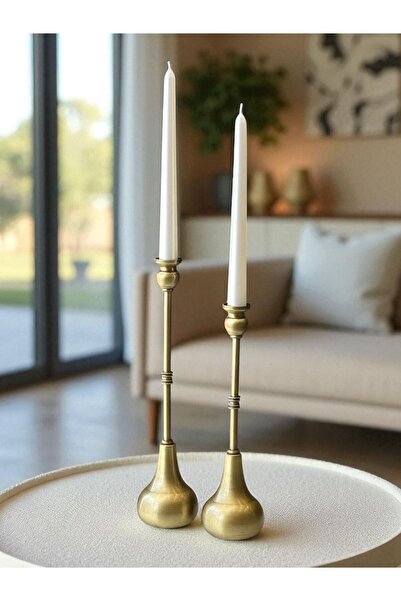 ArzzHome Dekoratif 2’li Armut M. Mumluk Seti (Mum Dahil) – Eskitme