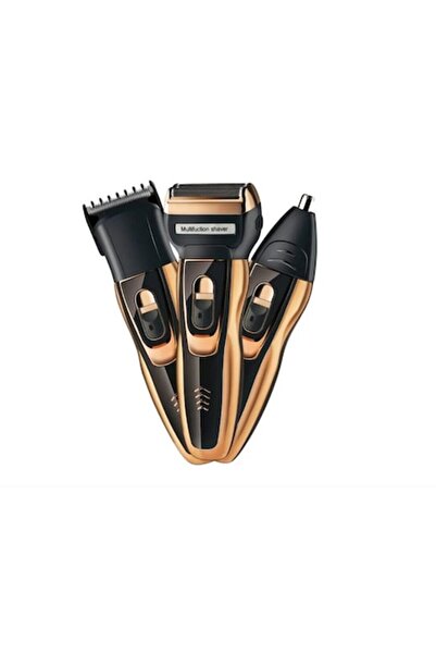 stuffix Multifunctional 3-in-1 Electric Trimmer GM-595 for Beard, Hair and Nose, Stainless Steel Blade
