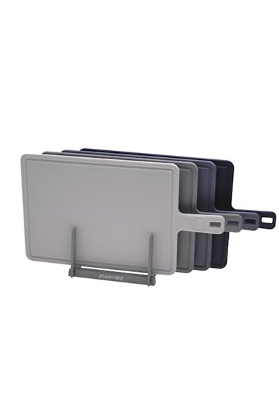 Kamille Set de 4 tocătoare KM-10080 cu suport, antiderapante, multifuncțional...