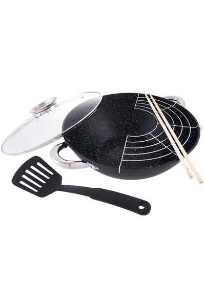 Kamille wok pot KM-4815MR, 26 cm, 3 L, non-stick coating with lid dispenser