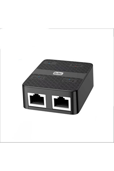 Go-Des GD-WPS012 2in1 Ethernet Çoğaltıcı 1000Mbps Siyah