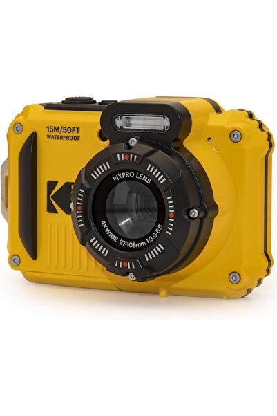 Kodak PIXPRO WPZ2 Waterproof Camera, 16 MP, 4x Optical Zoom, Full HD, Yellow